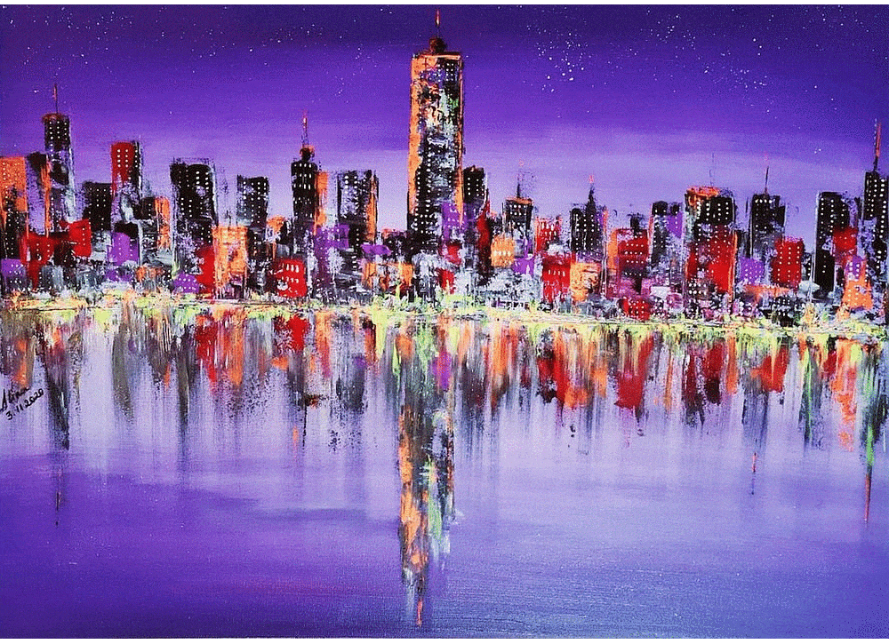 ArteDiAlina.com painting: Bright Lights Big City